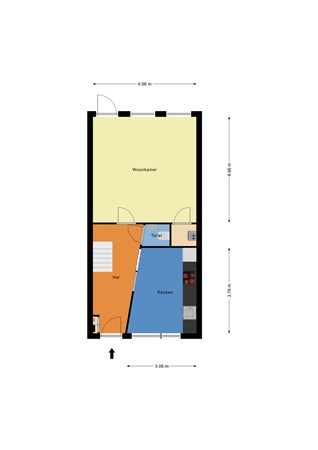 Floorplan - Blokmakersstraat 103, 3025 NC Rotterdam